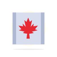 Canada bandiera foglia astratto cerchio sfondo piatto colore icona vettore