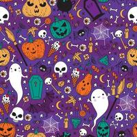 modello con Halloween disegni vettore