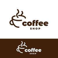 caffè negozio linea logo design ispirazione modello vettore con creativo simbolo semplice moderno cafetaria