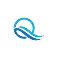 lettera q onda logo vettore