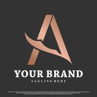 monogramma logo design iniziale lettera un' per attività commerciale con creativo concetto premio vettore