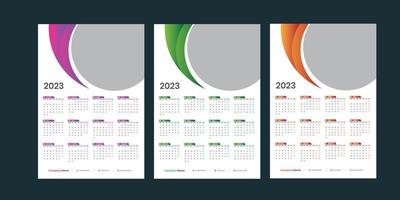 calendario da parete 2023 vettore