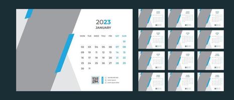 calendario da tavolo design 2023 vettore