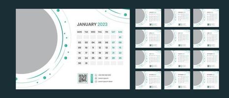 calendario da tavolo design 2023 vettore