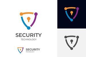 informatica difesa scudo logo per Internet dati sicurezza serratura logo icona design vettore