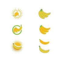 Banana icona modello vettore illustrazione
