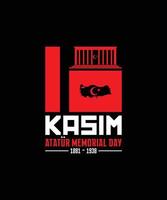 10 kasim memoriale giorno di ataturk. tabellone design. 10 novembre, mustafa kemal ataturk Morte giorno anniversario. vettore illustrazione.