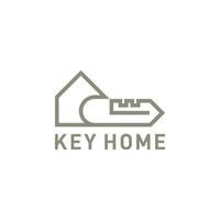 Casa chiave logo design vettore
