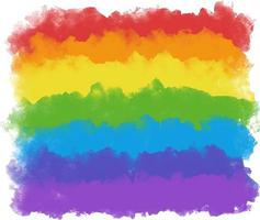 acquerello arcobaleno di lgbt bandiera colori. vettore