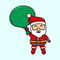 vettore illustrazione di Santa Claus su Natale evento