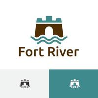 forte fiume acqua ruscello semplice moderno logo vettore