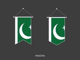 Pakistan bandiera nel vario forma, calcio bandiera bandierina vettore ,vettore illustrazione.