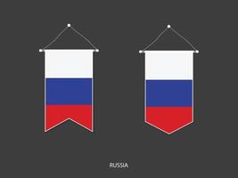 Russia bandiera nel vario forma, calcio bandiera bandierina vettore ,vettore illustrazione.