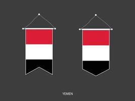 yemen bandiera nel vario forma, calcio bandiera bandierina vettore ,vettore illustrazione.