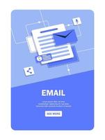 e-mail e messaggistica, e-mail marketing campagna, lavoro processi, nuovo e-mail Messaggio vettore