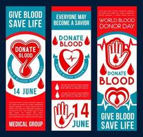 sangue donazione vettore banner