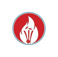 fuoco wickets e palla logo .fuoco cricket giocatore vettore logo design. cricket fuoco Ingranaggio logo icona.