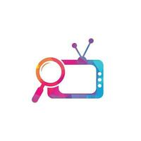 trova canale logo modello design vettore. ricerca tv canale logo modello illustrazione. tv canale ricerca logo vettore icona