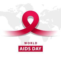 illustrazione vettoriale della giornata mondiale contro l'aids