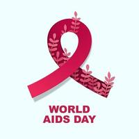 illustrazione vettoriale della giornata mondiale contro l'aids