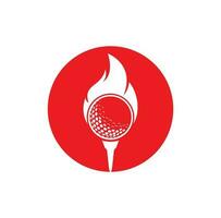 golf fuoco logo modello design vettore. fuoco e golf palla logo design icona. vettore