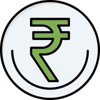 attività commerciale moneta finanza indiano inr rupia commercio piatto colore icona vettore icona bandiera modello
