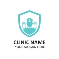 medico logo design con tipografia vettore