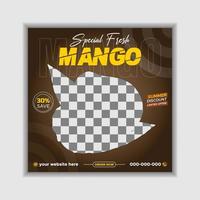 salutare Mango vendita sociale media inviare bandiera design vettore