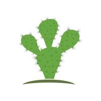 cactus nel vaso di fiori logo vettore illustrazione