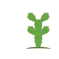 cactus nel vaso di fiori logo vettore illustrazione