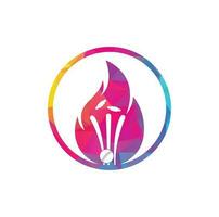 fuoco wickets e palla logo .fuoco cricket giocatore vettore logo design. cricket fuoco Ingranaggio logo icona.