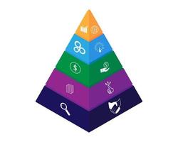 infografica piramide con vario attività commerciale segni vettore