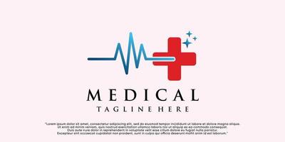 medico logo design con creativo concetto vettore