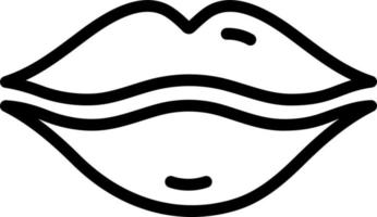 icona della linea per le labbra vettore