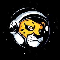 ghepardo astronauta portafortuna vettore
