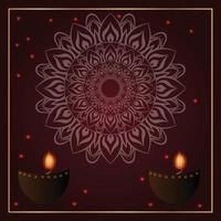 contento Diwali arte design vettore