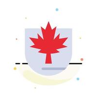 sicurezza foglia Canada scudo astratto piatto colore icona modello vettore