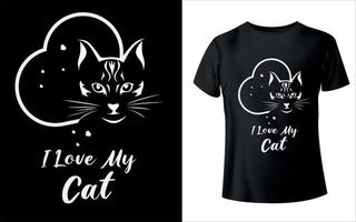 io amore mio gatto tipografia maglietta design vettore