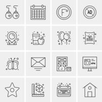 16 attività commerciale universale icone vettore creativo icona illustrazione per uso nel ragnatela e mobile relazionato prog