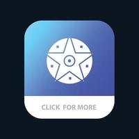 pentacolo satanico progetto stella mobile App icona design vettore