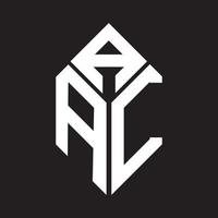 aal lettera logo design su sfondo nero. aal creative iniziali lettera logo concept. disegno della lettera aal. vettore