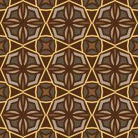 Marrone geometrico senza soluzione di continuità modello con tribale forma. progettato nel ikat, boho, azteco, gente, motivo, lusso Arabo stile. ideale per tessuto indumento, ceramica, sfondo. vettore illustrazione