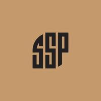 ssp logo design vettore modello