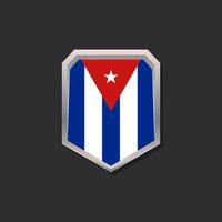 illustrazione di Cuba bandiera modello vettore