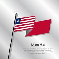 illustrazione di Liberia bandiera modello vettore