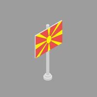 illustrazione di macedonia bandiera modello vettore