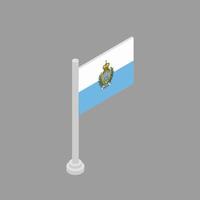 illustrazione di san Marino bandiera modello vettore