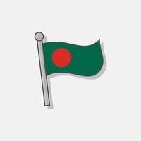 illustrazione di bangladesh bandiera modello vettore