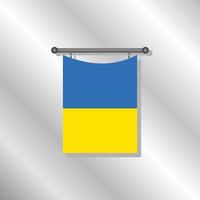 illustrazione di Ucraina bandiera modello vettore