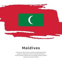 illustrazione di Maldive bandiera modello vettore